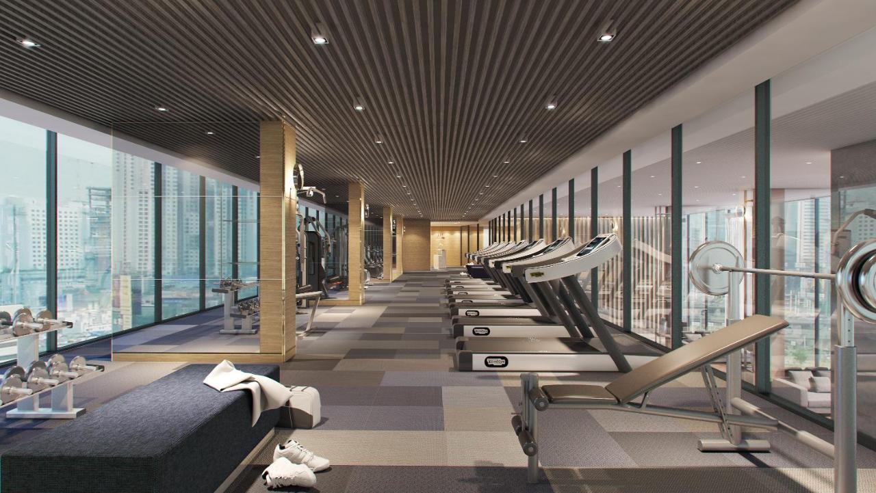 Somerset Rama 9 Бангкок Экстерьер фото The gym at the hotel