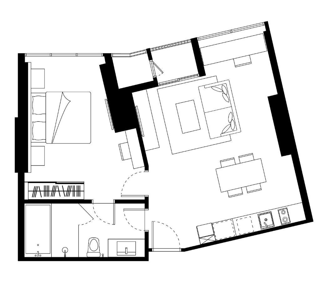 Somerset Rama 9 Бангкок Экстерьер фото Floor plan of a typical apartment